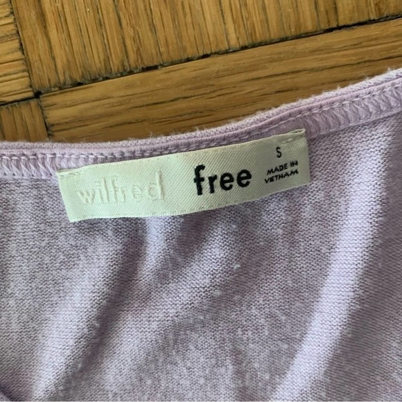 Wilfred Free Aritzia Small Esther T Shirt Short Sleeve Jersey Knit Lilac Purple - Picture 4 of 7
